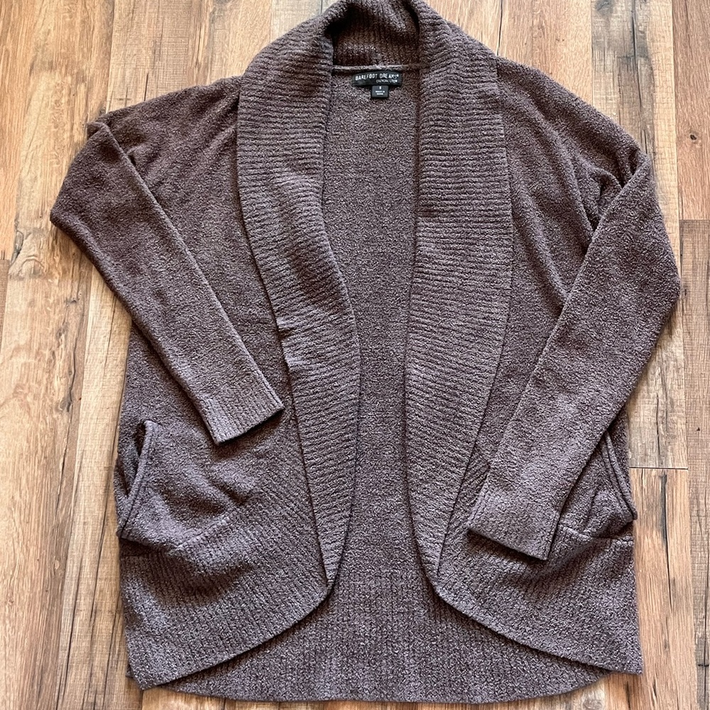 Barefoot Dreams CozyChic Lite cardigan in size small.